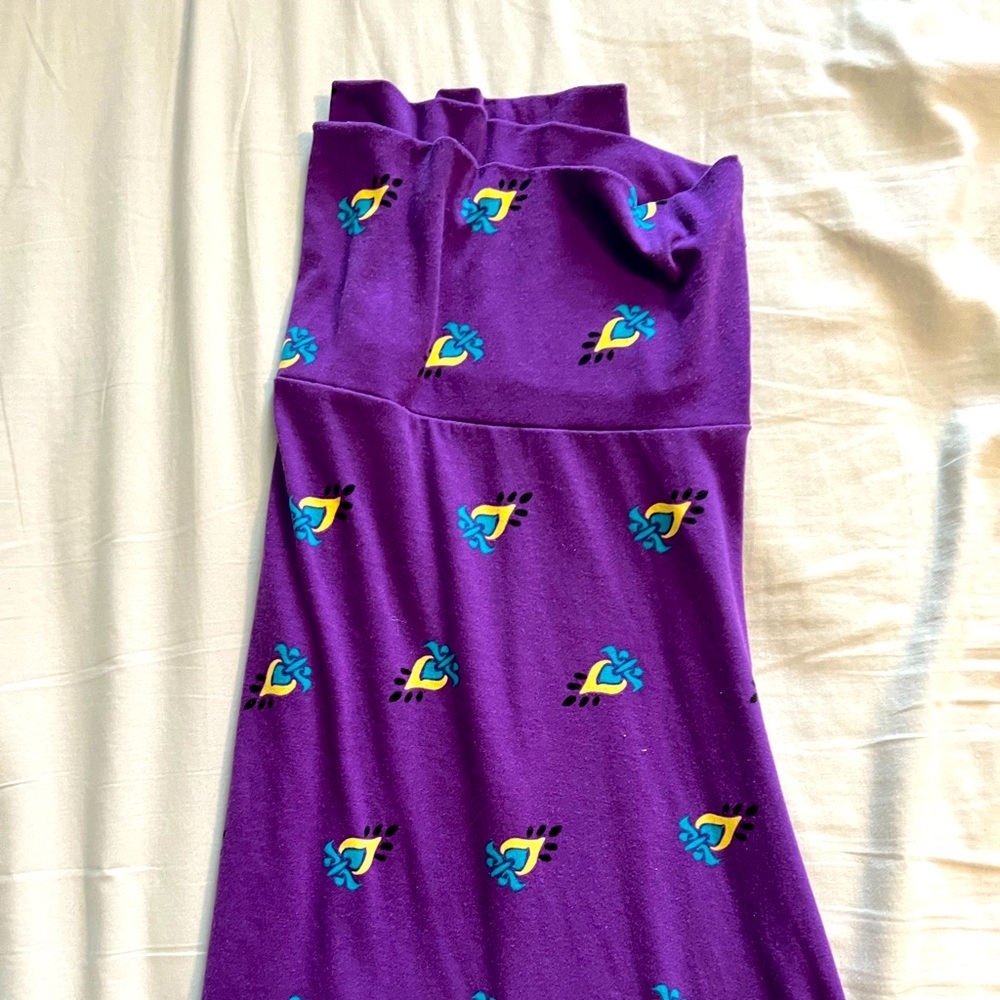 Lularoe purple maxi with design